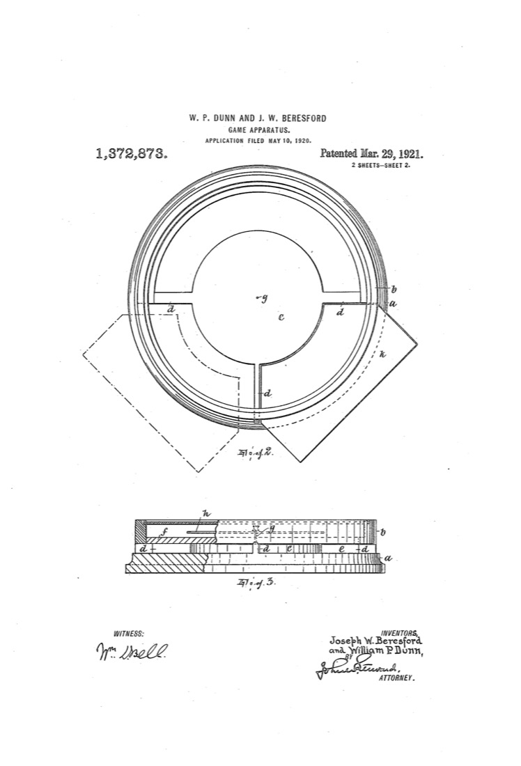 US 1,372,873, Game Apparatus, sheet 2