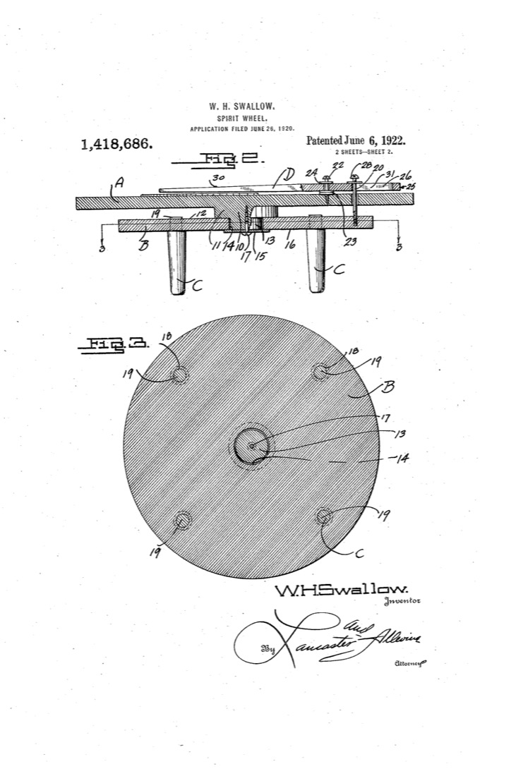 US 1,418,686, Spirit Wheel, sheet 2