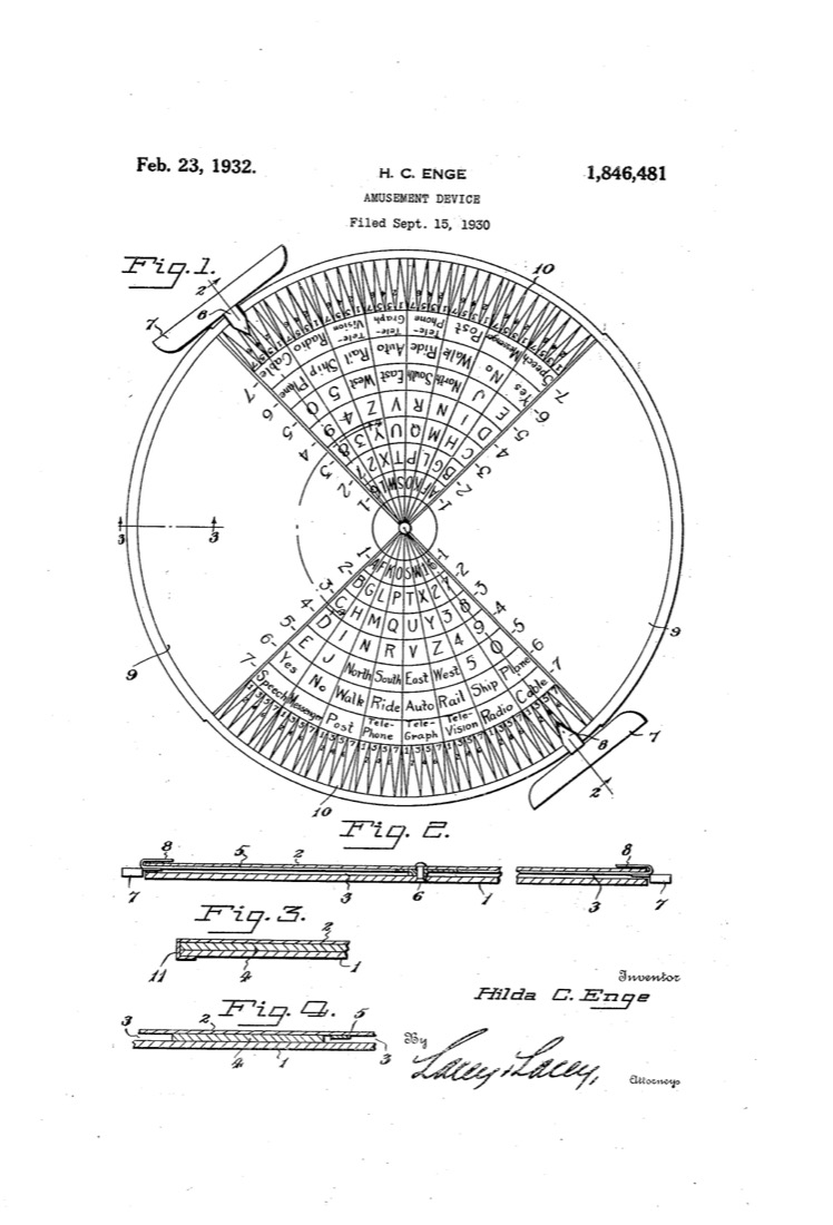 US 1,846,481, Amusement Device, sheet 1