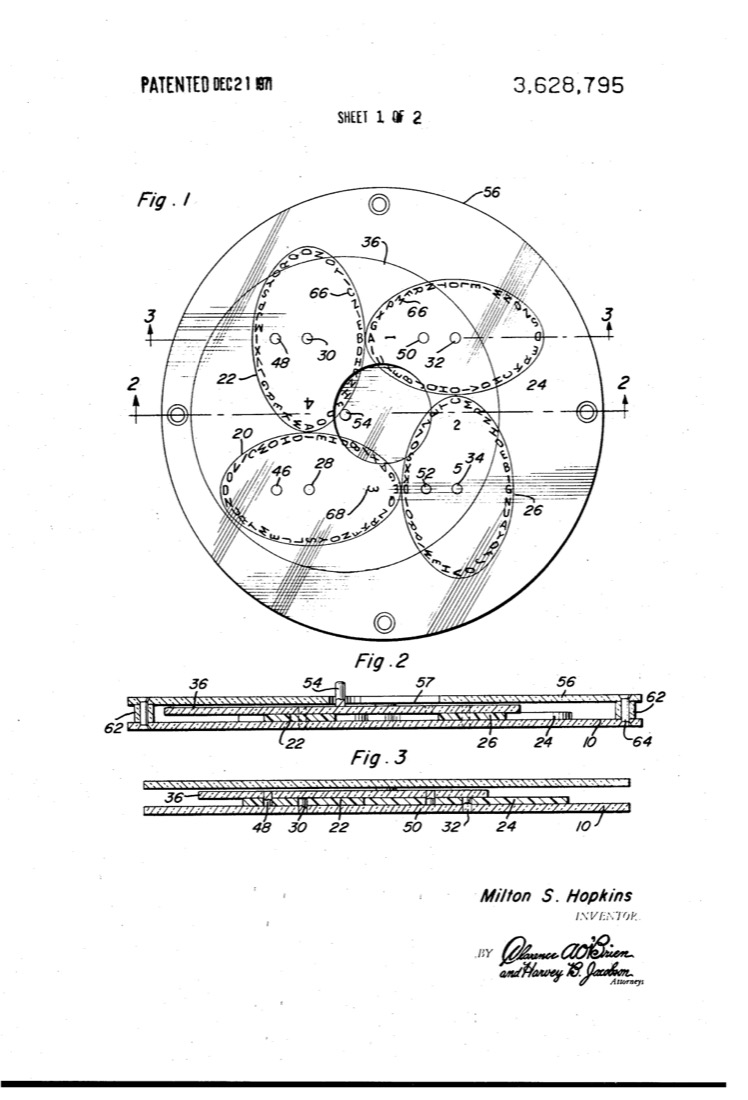 US 3,628,795, Intelligible Information Forming or Suggesting Device, sheet 2