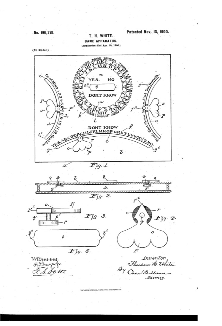 US 661,781, Game Apparatus, sheet 1